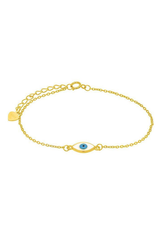 Amor Amor Bracelet with design Eye made of Silver Gold Plated