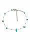 Kostibas Fashion Steel Turquoise Anklet
