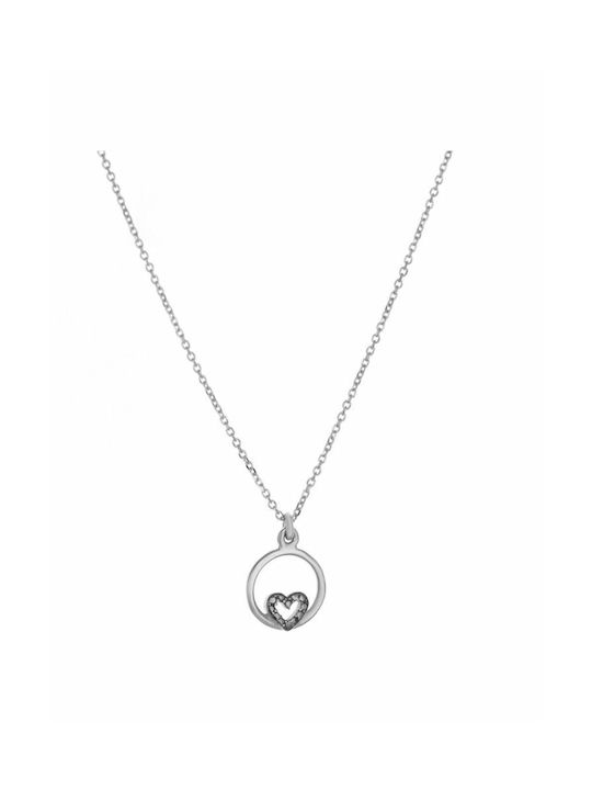 Paraxenies Necklace with design Heart from Silver