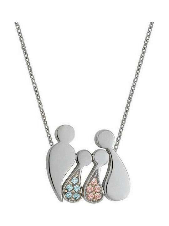 Paraxenies Necklace Family from Silver with Zircon