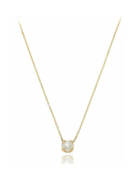 Paraxenies Halskette aus Gold 14K mit Perlen