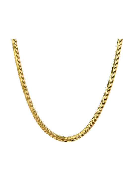 Theodora's Jewellery Αλυσίδα Λαιμού Επιχρυσωμένη από Ατσάλι Theodora's Jewellery Αλυσίδα Λαιμού Επιχρυσωμένη από Ατσάλι