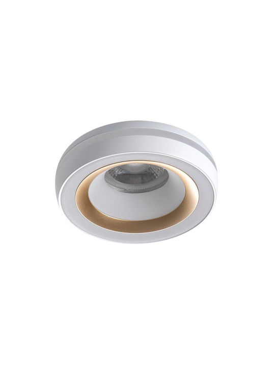 Kanlux Round Metallic Recessed Spot White 1pcs
