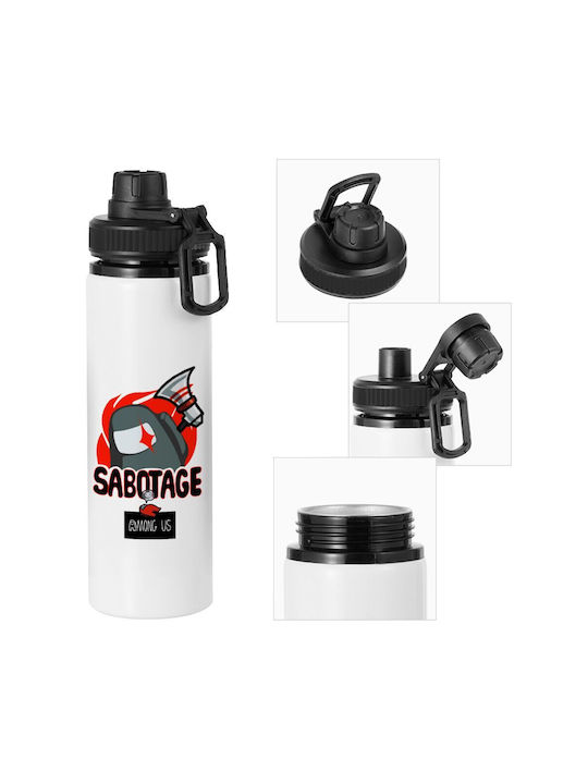 Koupakoupa Among Us Sabotage Aluminum Water Bottle 850ml White