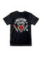 Heroes INC Logo T-shirt Stranger Things Μαύρο Βαμβακερό