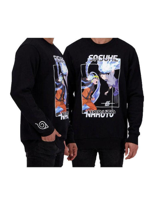 Difuzed Φούτερ με Κουκούλα Naruto Shippuden Sweater Sasuke σε Μαύρο χρώμα