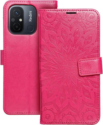 Mezzo Synthetic Leather Book Fuchsia (Redmi 12C)