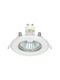 Orno Round Plastic Recessed Spot with Integrated LED and Cool White Light White 1pcs