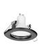 Orno Round Plastic Recessed Spot with Integrated LED and Cool White Light Black 1pcs