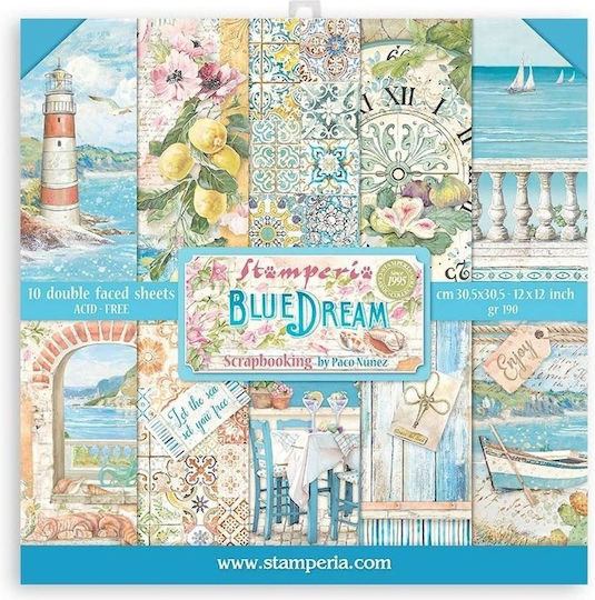 Stamperia Scrapbooking Διπλής Όψης 190gr/m² 10τμχ