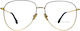 Victoria Beckham Damen Metallisches Brillengestell Blau VB2116 416