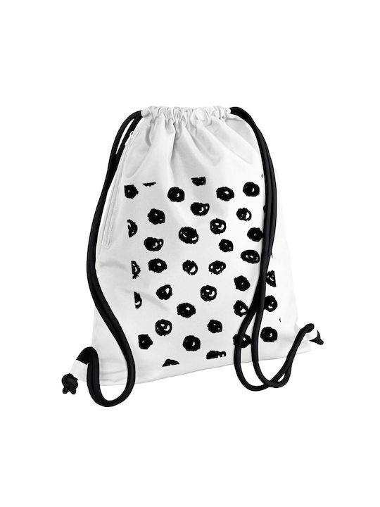 Koupakoupa Doodle Dots Gym Backpack White