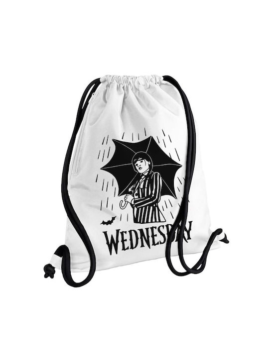 Koupakoupa Wednesday Addams Gym Backpack White