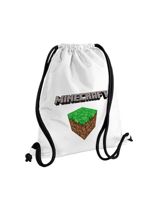 Koupakoupa Minecraft Dirt Gym Backpack White