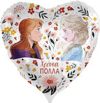 18'' Μπαλόνι Χρόνια Πολλά - Anna & Elsa Floral