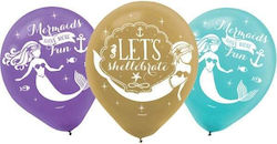 Μπαλόνια Γοργόνα Στρογγυλά Wishes 30εκ. 5τμχ (Διάφορα Σχέδια/Χρώματα)