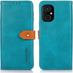 Khazneh Leather Brieftasche Synthetisches Leder Blau (Poco M4 5G) 032583