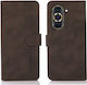 Khazneh Litchi Skin Texture Leather Synthetic Leather Wallet Brown (Huawei Nova 10Huawei Nova)