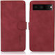 Khazneh Litchi Skin Texture Leather Wallet Δερματίνης Κόκκινο (Google Pixel 7Realme 7 5G)