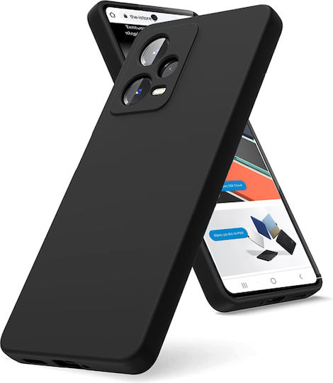Orso Back Cover Σιλικόνης Μαύρο (Poco X5)