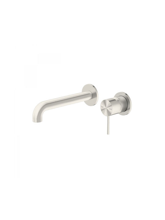 Sparke Musa 08 Brushed Nickel Built-In Mixer & Spout Set for Bathroom Sink with 1 Exit Silver