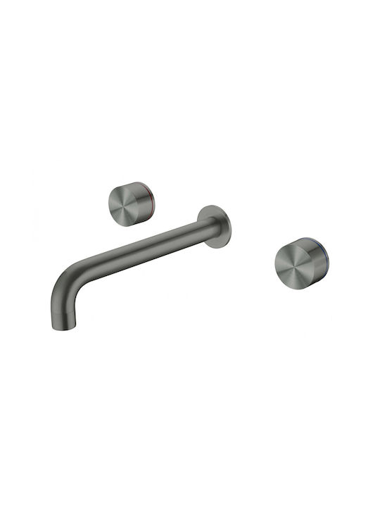Sparke Nera 04 Gun Metal Built-in Mixer & Spout Set for for Bathroom Sink 1 Exit Gray