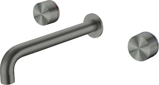 Sparke Nera 04 Gun Metal Built-in Mixer & Spout Set for for Bathroom Sink 1 Exit Gray