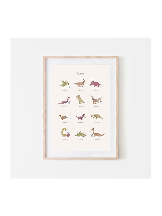 Children's Educational Poster Dinosaurs Large - Mushie