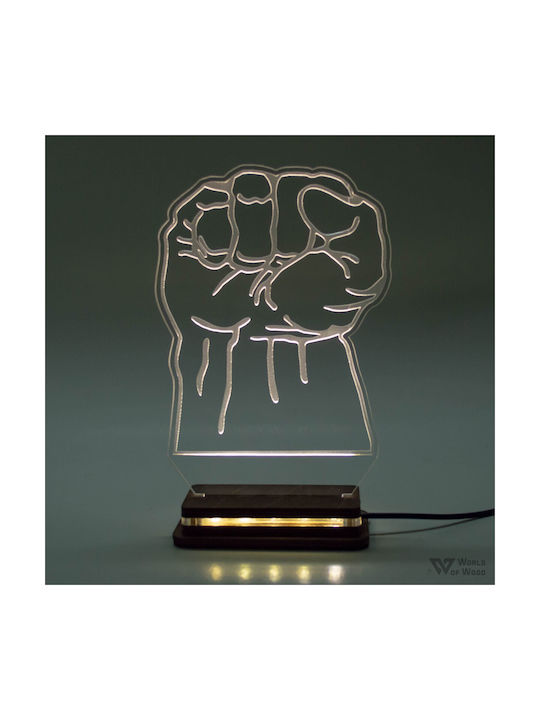 World of Wood Table Decorative Lamp LED Transparent