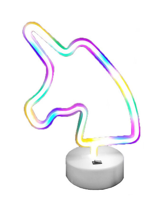 Διακοσμητικό Φωτιστικό με Φωτισμό RGB Μονόκερος Neon Μπαταρίας Πολύχρωμο