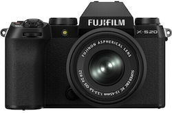 Fujifilm Mirrorless Φωτογραφική Μηχανή X-S20 Crop Frame Kit (XC 15-45mm F3.5-5.6 OIS PZ) Black