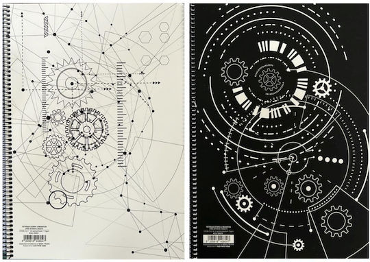 AG Trees Spiral Heft Geregelt A4 60 Blätter 2 Themen 1Stück (Μverschiedene Designs/Farben)