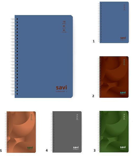 The Penwest Company Spiral Notebook Ruled B5 60 Sheets 2 Subjects 1pcs (Μiscellaneous colours)