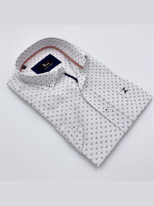 LUIGY - SHORT SLEEVE SHIRT 019-1012 LUIGI - WHITE