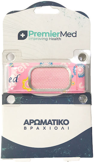 PremierMed Premier Med Αρωματικό Εντομοαπωθητικό Βραχιόλι για Παιδιά Ροζ με Λουλούδια