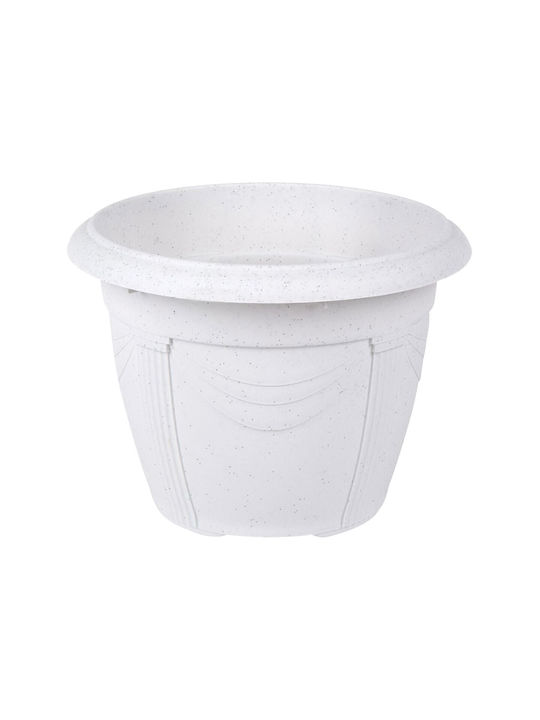 Et Plast Κνωσσός Γλάστρα Πλαστική Λευκή 55x55x44εκ.