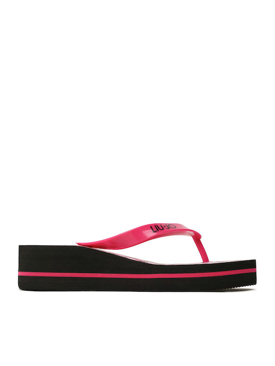 Damen Zehentrenner Mit Plattformen In Fuchsie Farbe