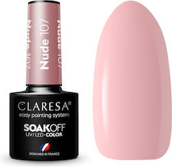 Claresa 107 Ημιμόνιμο Βερνίκι Νυχιών Nude 107 5ml