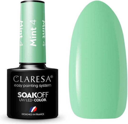 Claresa Soakoff Color Gel Полутрайно Лак За Нокти Зелен 5мл