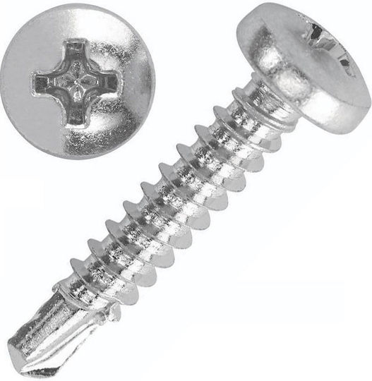 Selbstschneidend Bohrschraube Kreuzschlitz Metallisch DIN DIN7504N mit Durchmesser M6.3 und Länge 25mm