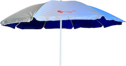 Summer Club Double Rib Umbrelă de Plajă cu Diametru de 2.4m Albastru