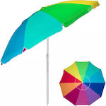 Beach Umbrella 2.25m with Air Duct Multicolour