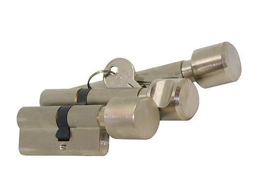 Cilindru de Încuietoare 70mm (30-40) cu Mâner Argintiu