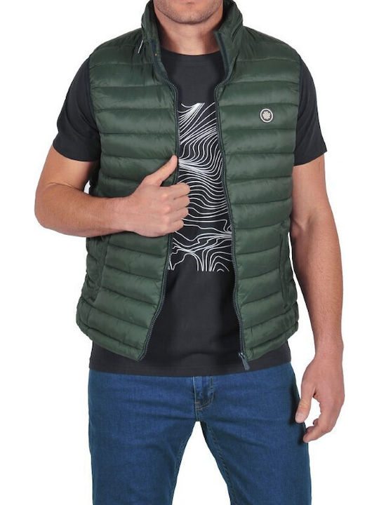 Sleeveless Jacket Waterproof and Windproof Green