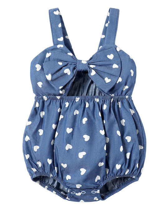 Poulain Set Baby Strampler Ärmellos Blau