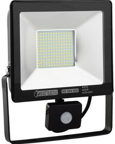 Horoz Electric Στεγανός Προβολέας LED 50W Ψυχρό Λευκό 6400K με Αισθητήρα Κίνησης IP65