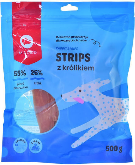 Maced strips Dog treat Deliciu pentru câini cu Iepure 500gr