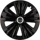 Jestic Auto Radkappen Set mit Marke Opel 4Stück 15" Schwarz/Schwarz