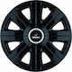 Jestic Set Capace De Roți Auto Compatibile Cu Isuzu 4 Bucăți 14 Negru Negru