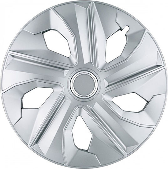 Jestic Car Hubcap Set Luna 13" 1pc Silver